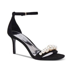 Kate Spade New York Women’s Black Size 6.5 Avaline Sandals Suede Pearl Pumps